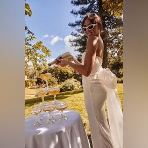 SELFIE LESLIE BRIDE NWT ALWAYS AND FOREVER BOW BACK DRESS